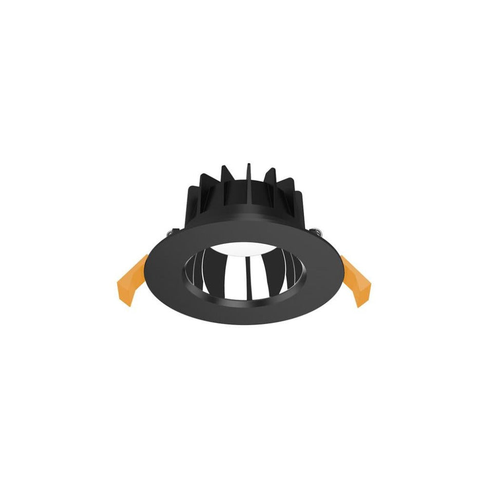 EXPO-DALI - 10W/25W/35W LED Tri-Colour DALI Dimmable Low Glare Polished Reflector Deepset Downlight IP44 - Black