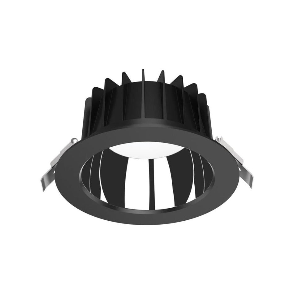 EXPO-DALI - 10W/25W/35W LED Tri-Colour DALI Dimmable Low Glare Polished Reflector Deepset Downlight IP44 - Black