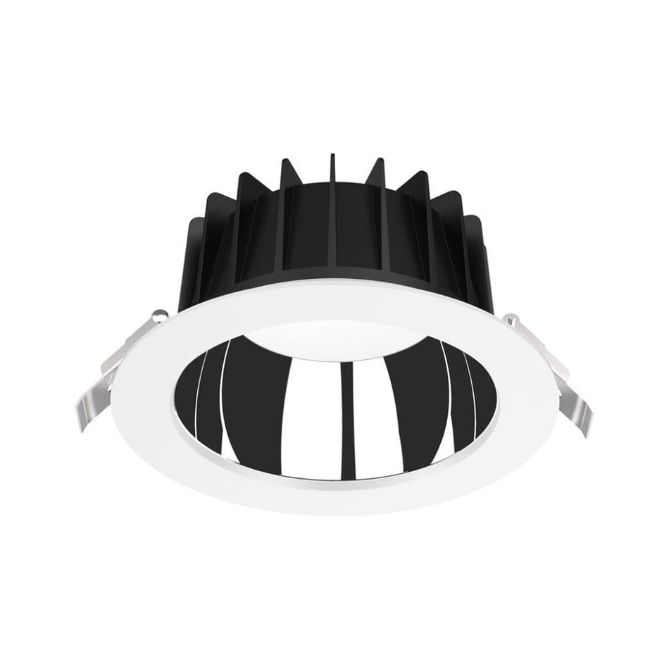 EXPO-DALI - 10W/25W/35W LED Tri-Colour DALI Dimmable Low Glare Polished Reflector Deepset Downlight IP44 - White