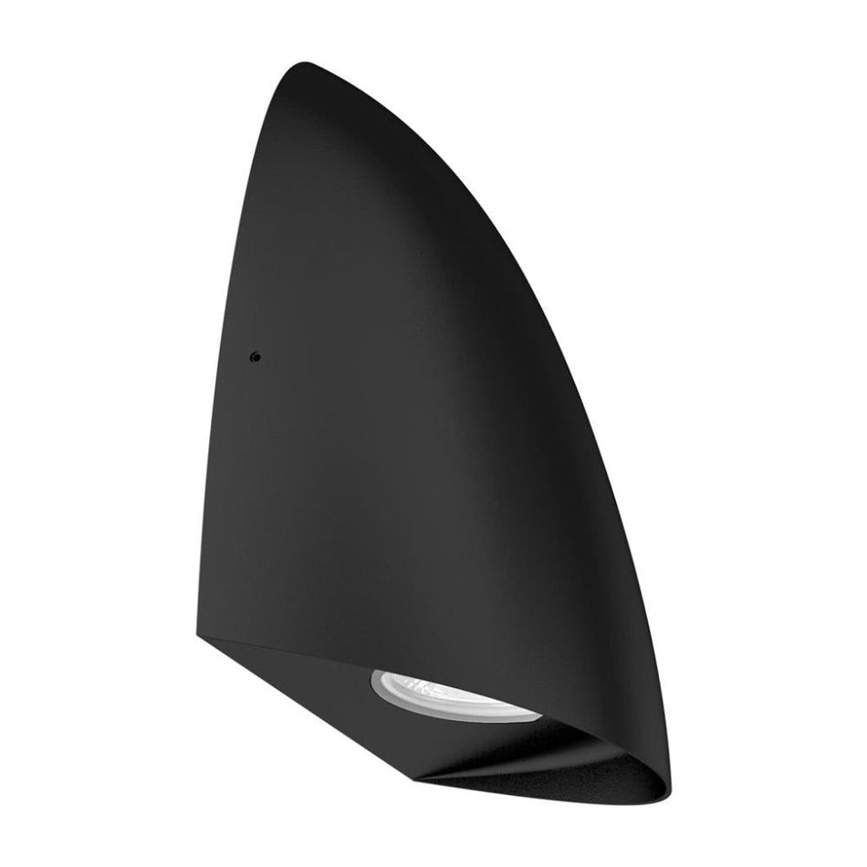 FINN-8 - 8W LED Tri-Colour Dimmable Modern Exterior Flush Wall Light IP65 - Black
