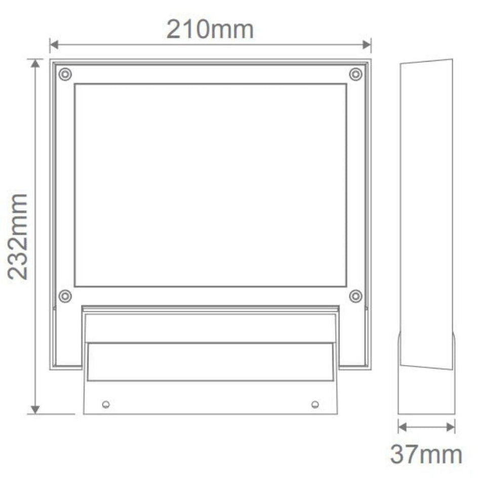 FLASH-20 - 20W LED Exterior Floodlight IP65 Dark Grey - 5000K