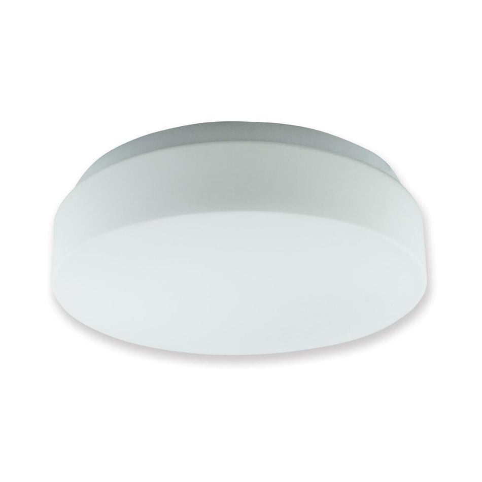 FLAT-40 - 345mm 2xE27 Matt Opal Glass Ceiling Light IP20