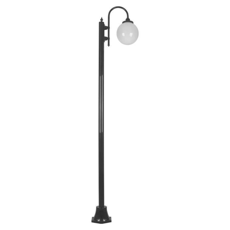 GT-1001 Lisbon - Single Sphere Curved Arm Plain Post - Black