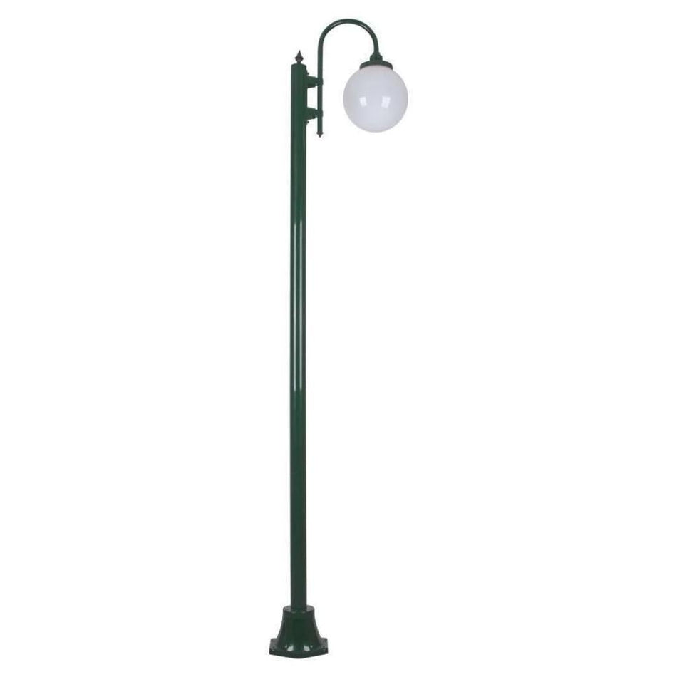 GT-1001 Lisbon - Single Sphere Curved Arm Plain Post - Green