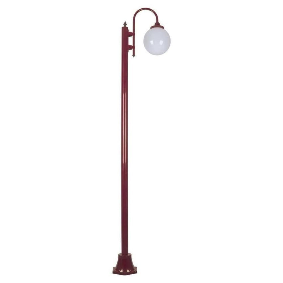 GT-1001 Lisbon - Single Sphere Curved Arm Plain Post - Burgundy