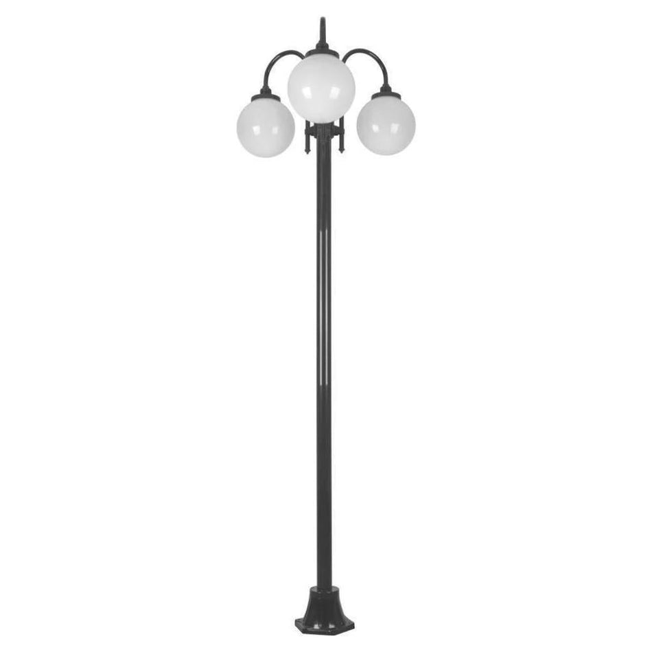 GT-1003 Lisbon - Triple Sphere Curved Arms Plain Post - Black