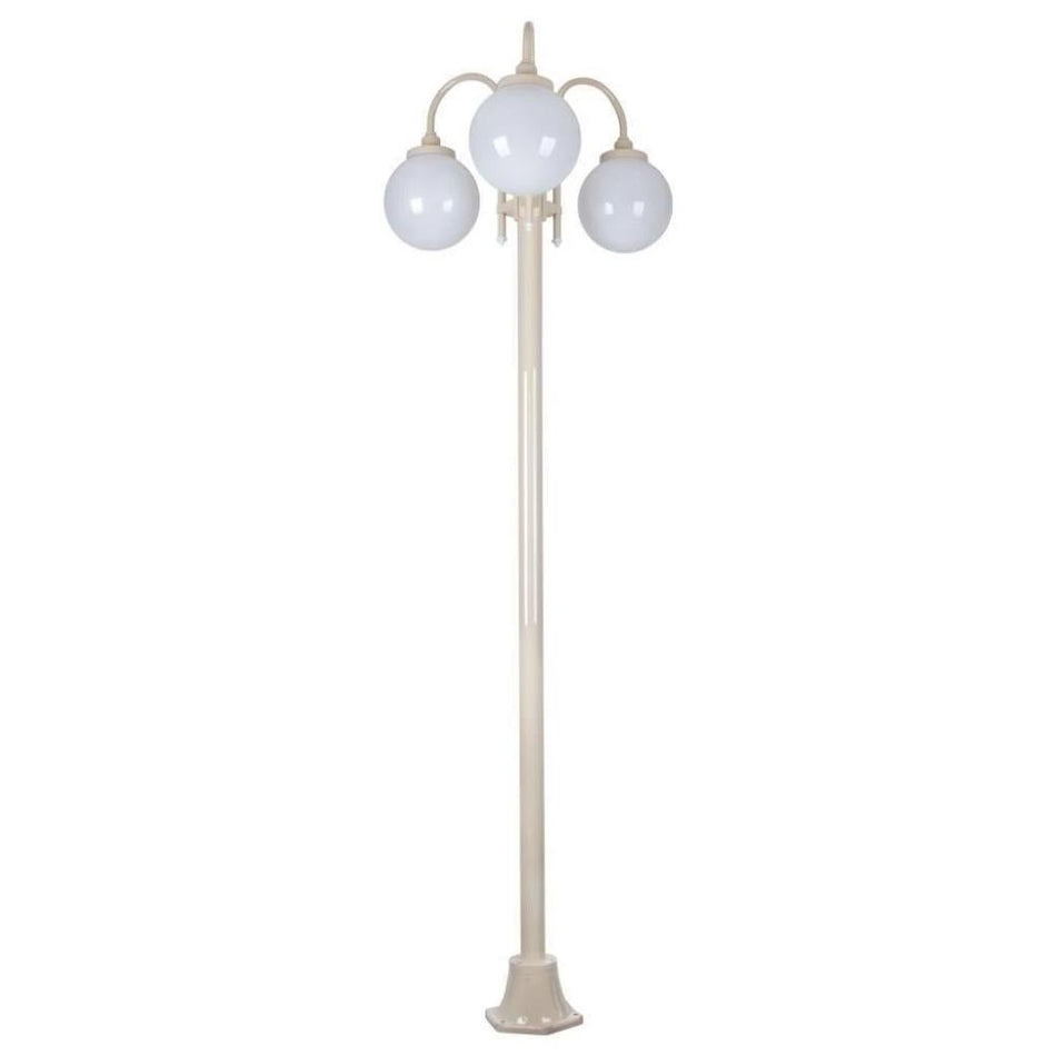 GT-1003 Lisbon - Triple Sphere Curved Arms Plain Post - Beige