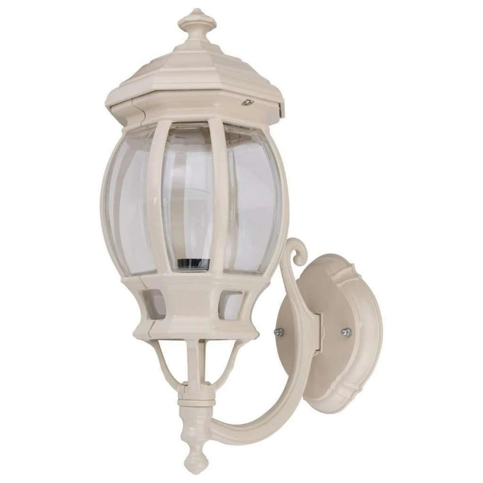 GT-1031 Vienna Curved Arm Upward Wall Light - Powder Coated Finish / B22 - Beige
