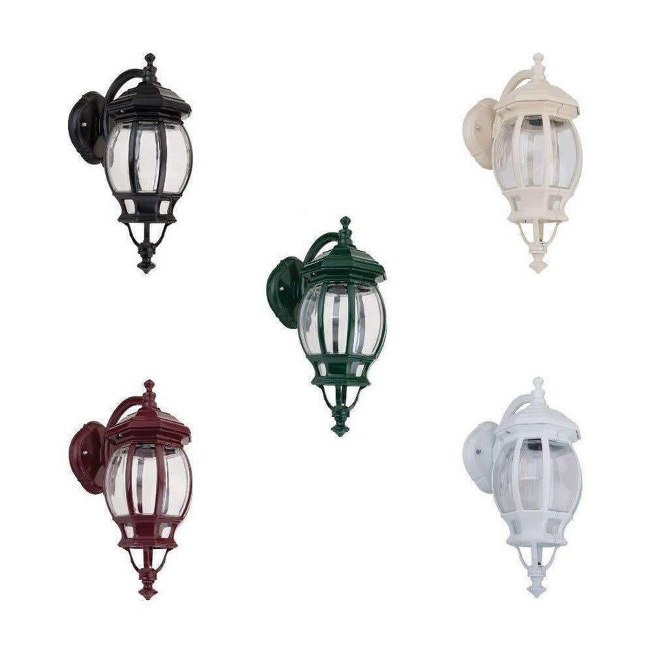 GT-1032 Vienna Curved Arm Downward Wall Light - Powder Coated Finish / B22 - Black
