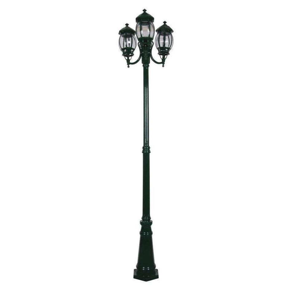 GT-1045 Vienna - Three Head Curved Arm Tall Post - Green