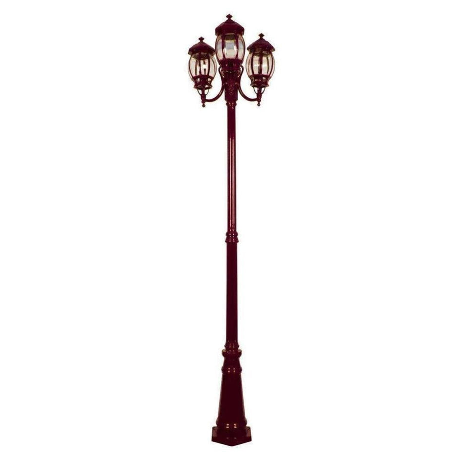 GT-1045 Vienna - Three Head Curved Arm Tall Post - Burgundy