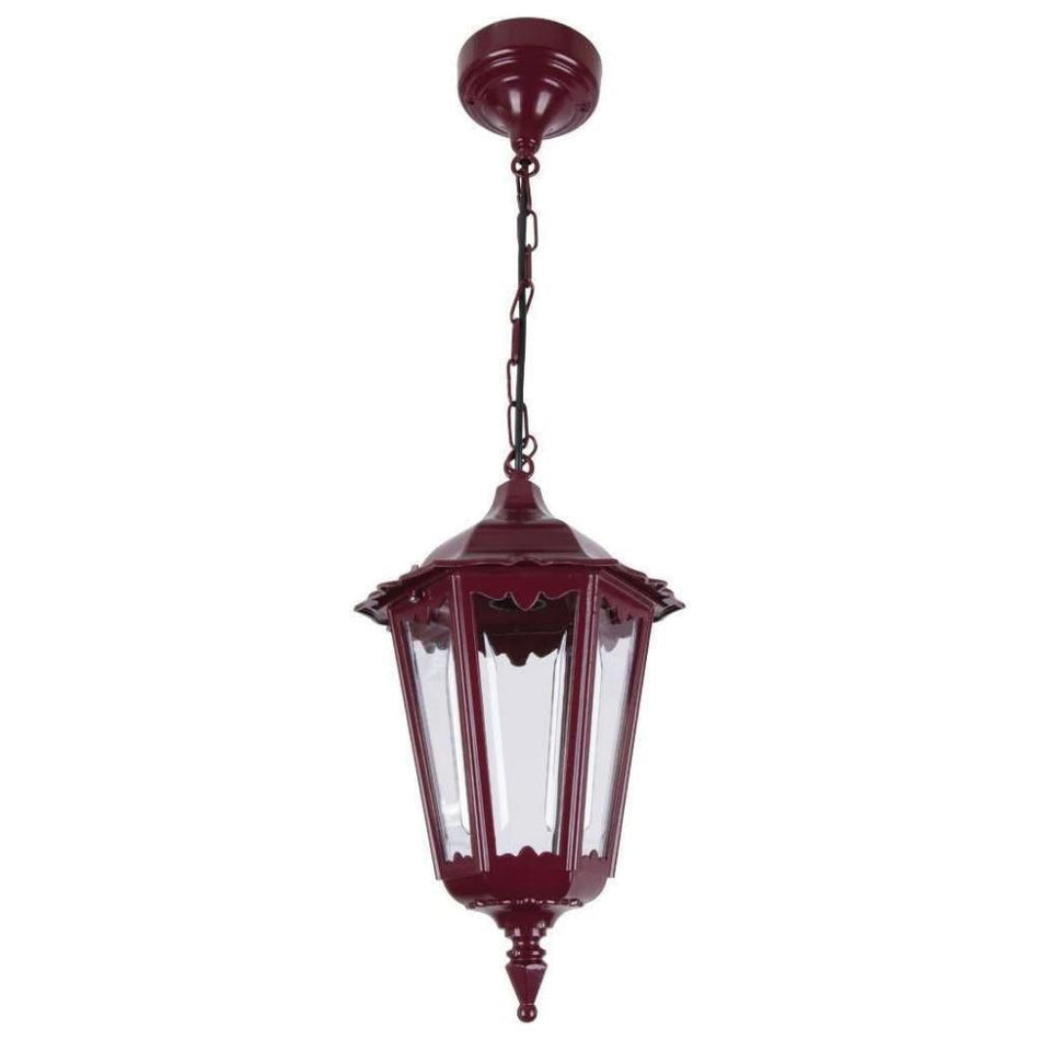 GT-130 Chester Pendant Light - Powder Coated Finish / B22 - Burgundy