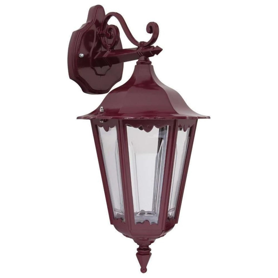 GT-132 Chester Downward Wall Light - Powder Coated Finish / B22 - Burgundy