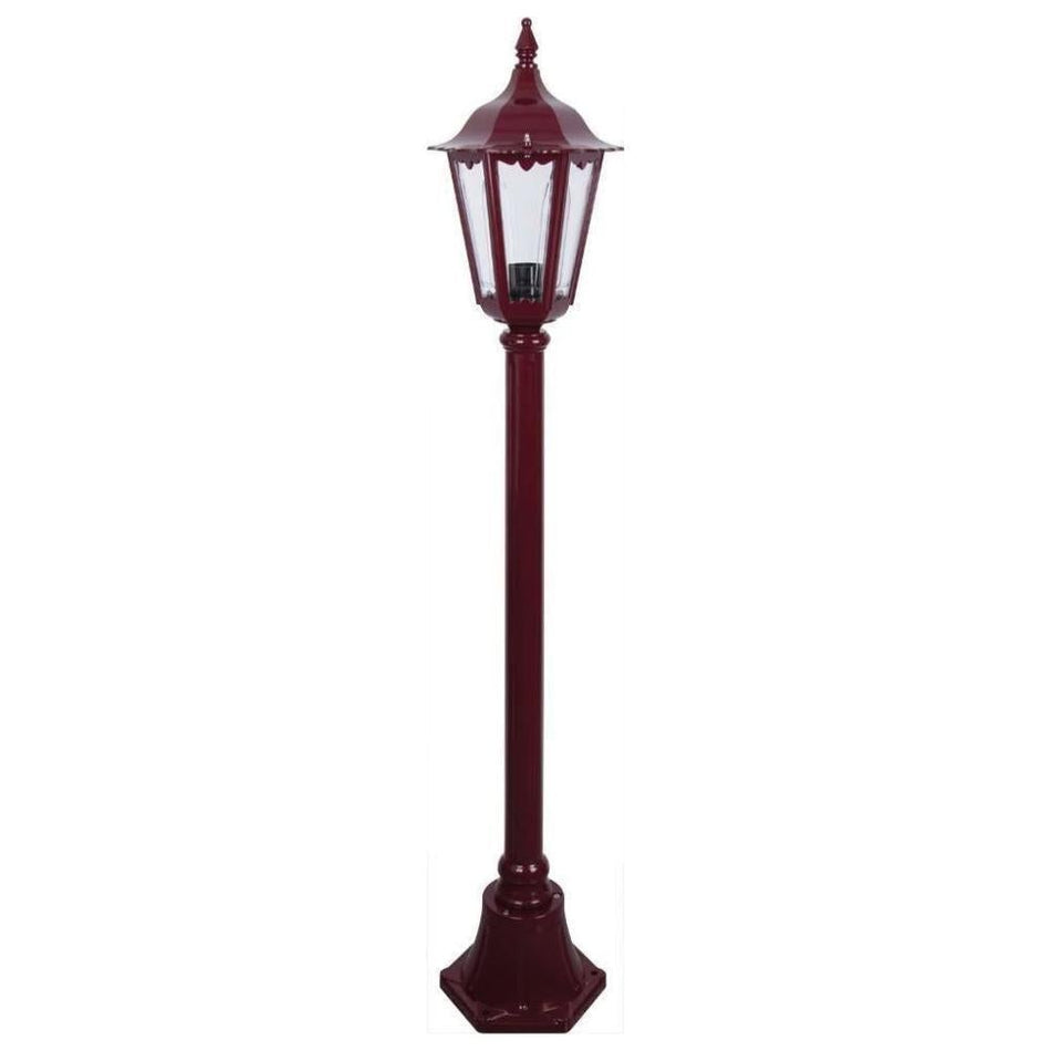 GT-134 Chester Single Head Short Post Light - Powder Coated Finish / B22 - Burgundy