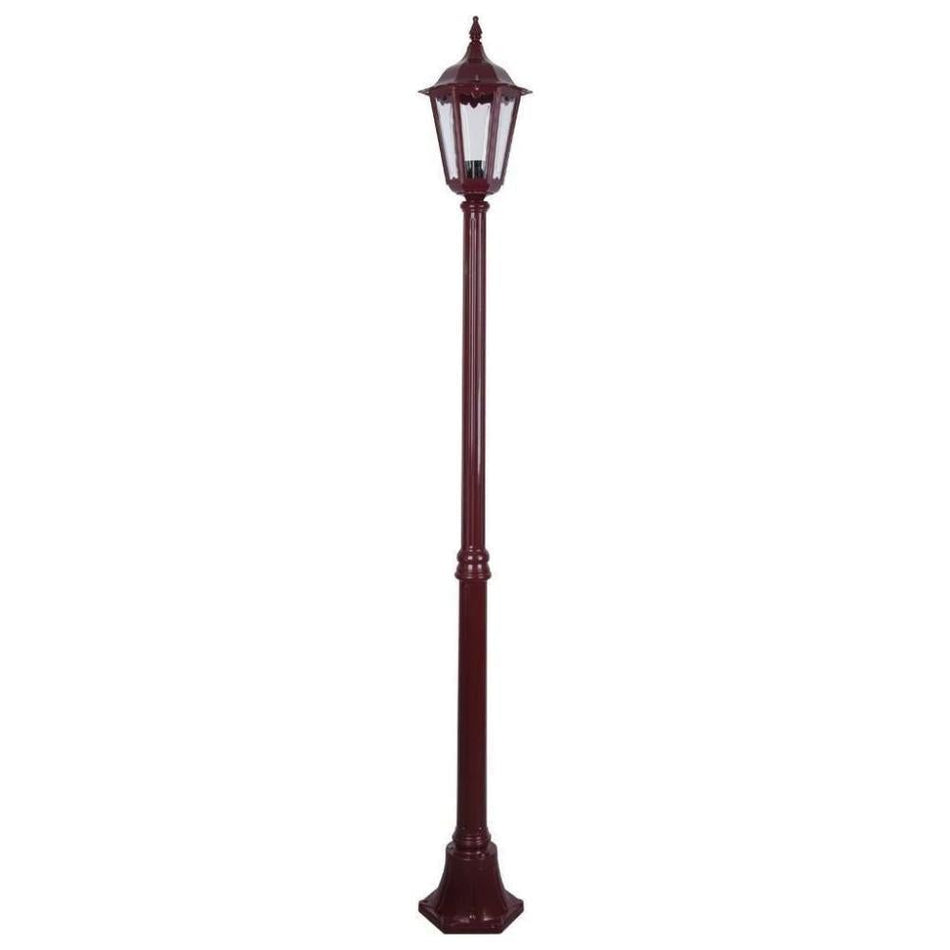 GT-136 Chester 1 Light Short Post Light - Powder Coated Finish / B22 - Burgundy