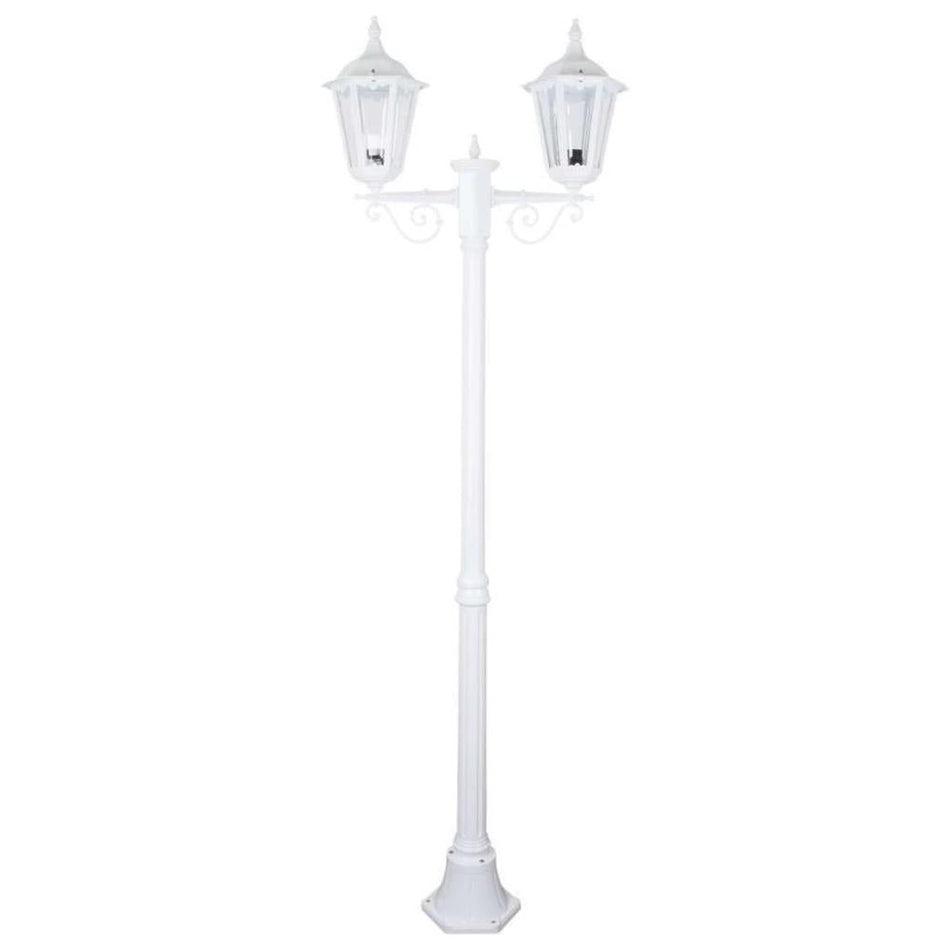 GT-137 Chester Twin Head Medium Post Light - Powder Coated Finish / B22 - White