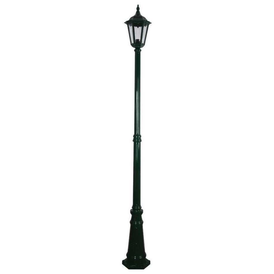 GT-138 Chester Single Head Tall Post Light - Powder Coated Finish / B22 - Green