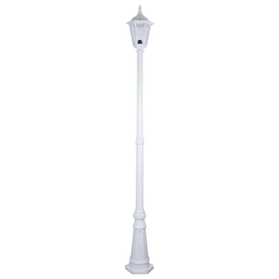 GT-138 Chester Single Head Tall Post Light - Powder Coated Finish / B22 - White