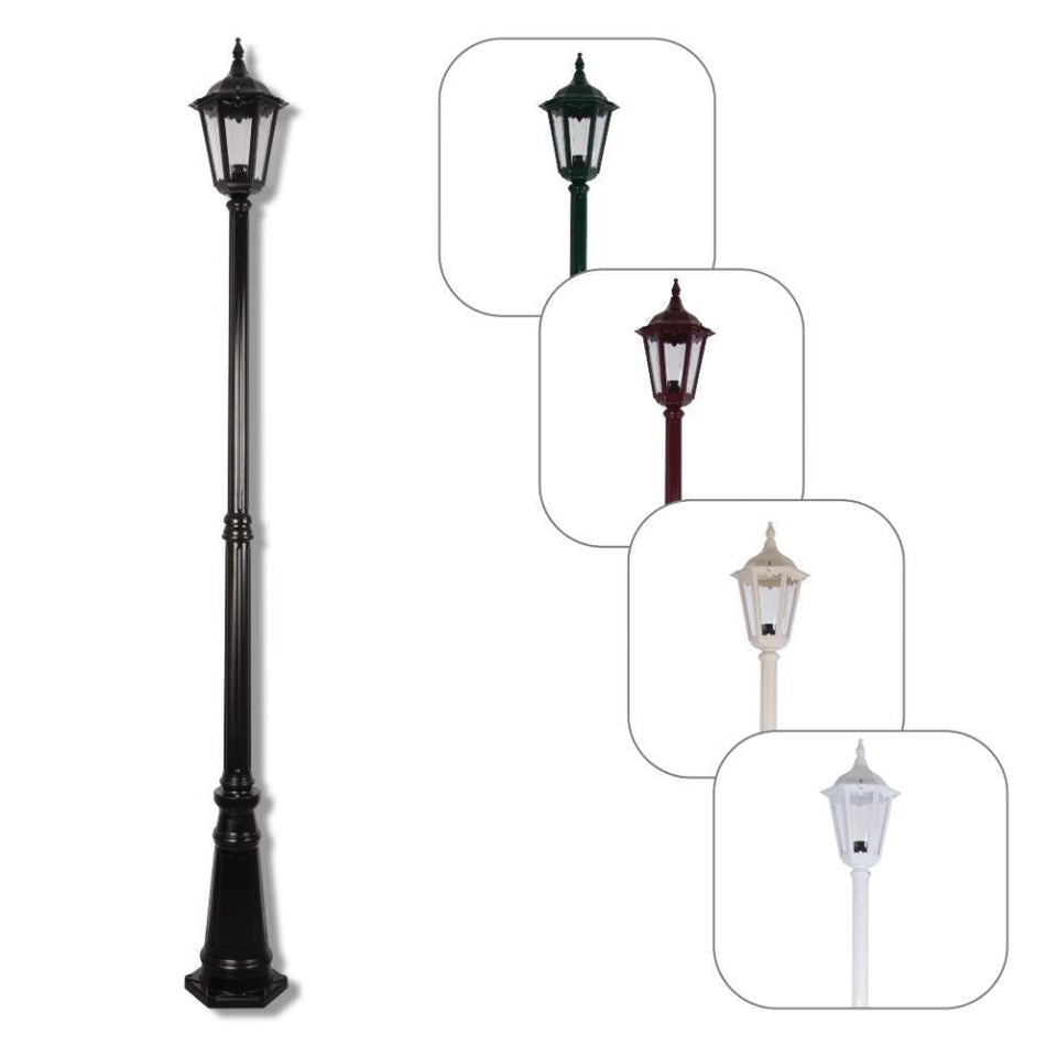 GT-138 Chester Single Head Tall Post Light - Powder Coated Finish / B22 - Beige