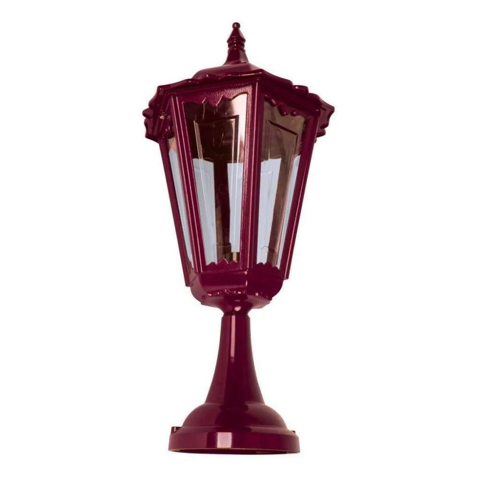 GT-163 Chester Large Pillar Mount Light - Powder Coated Finish / B22 - Burgundy