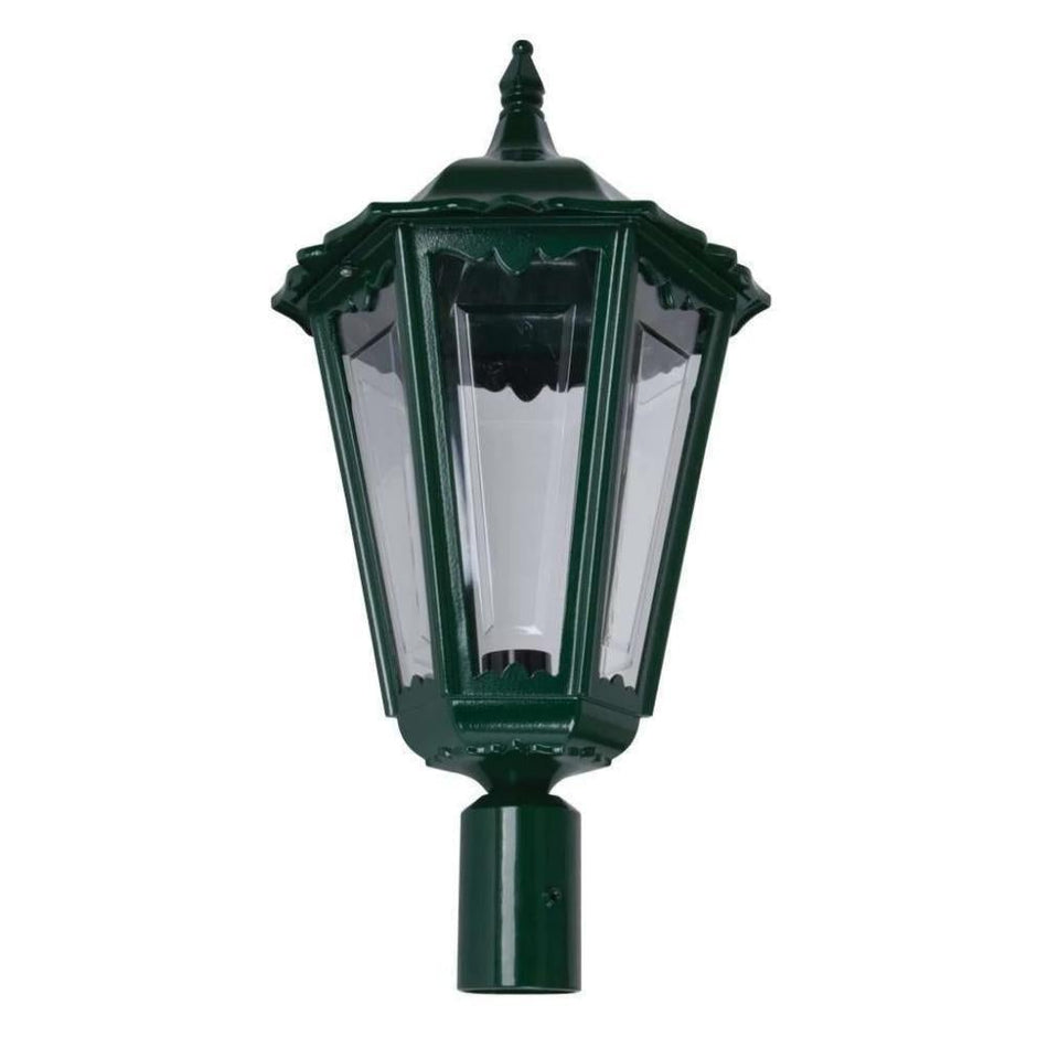 GT-166 Chester Large Post Top Light - Powder Coated Finish / B22 - Green