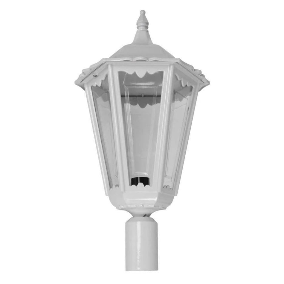 GT-166 Chester Large Post Top Light - Powder Coated Finish / B22 - White