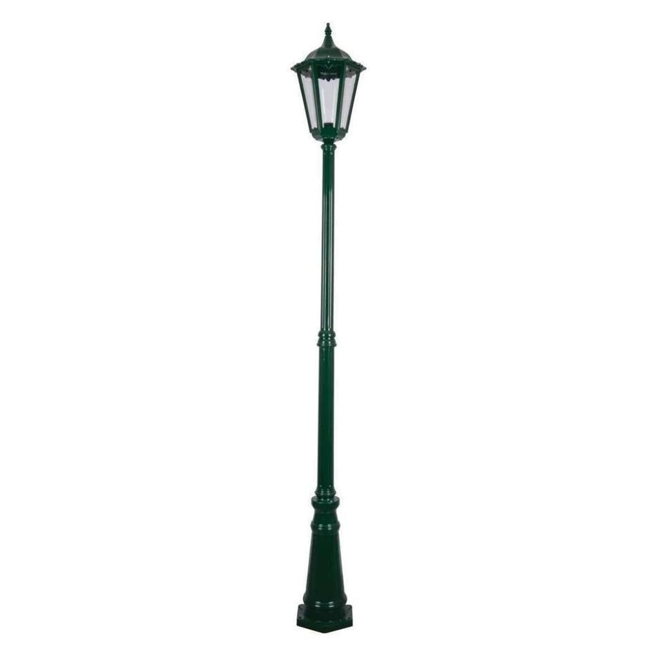 GT-168 Chester Large Single Head Tall Post Light - Powder Coated Finish / B22 - Green
