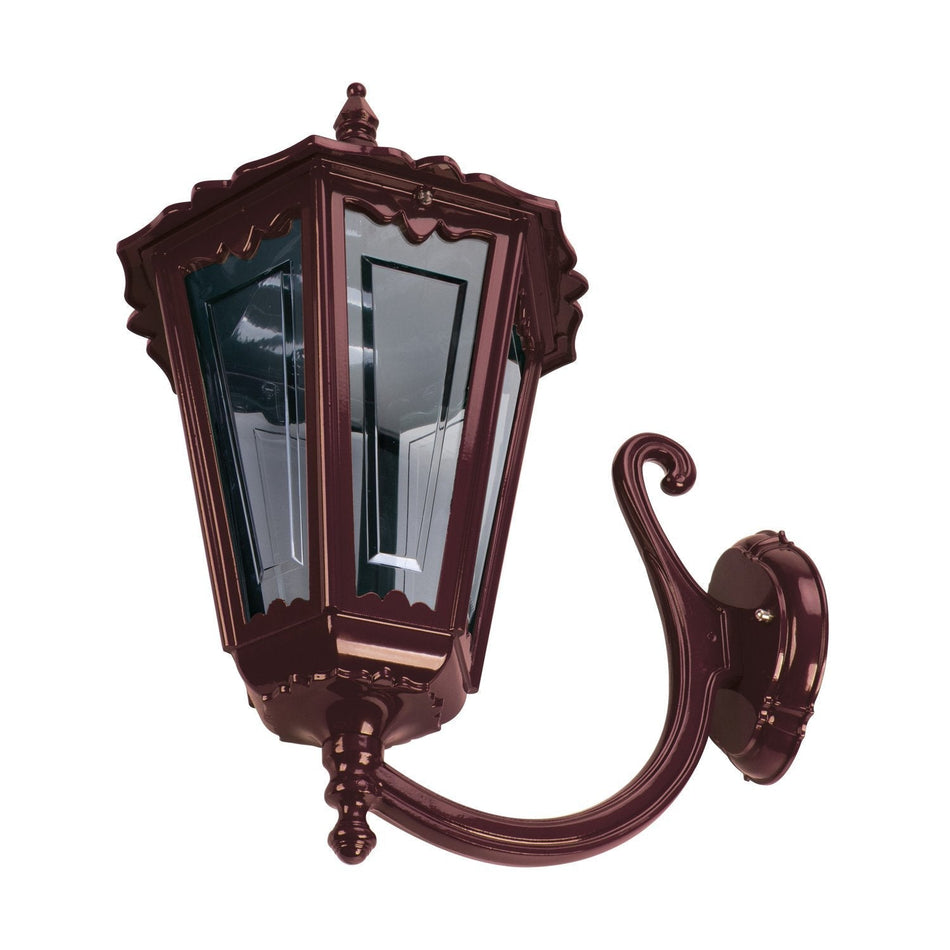 GT-171 Chester Large - Curved Arm Large Upward Wall Light - Burgundy