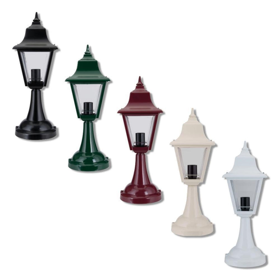 GT-233 Paris Pillar Mount Light - Powder Coated Finish / B22 - White