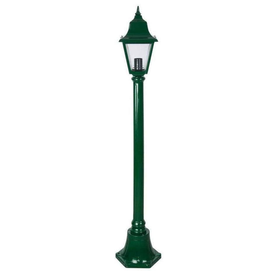 GT-234 Paris Single Head Short Post Light - Powder Coated Finish / B22 - Green