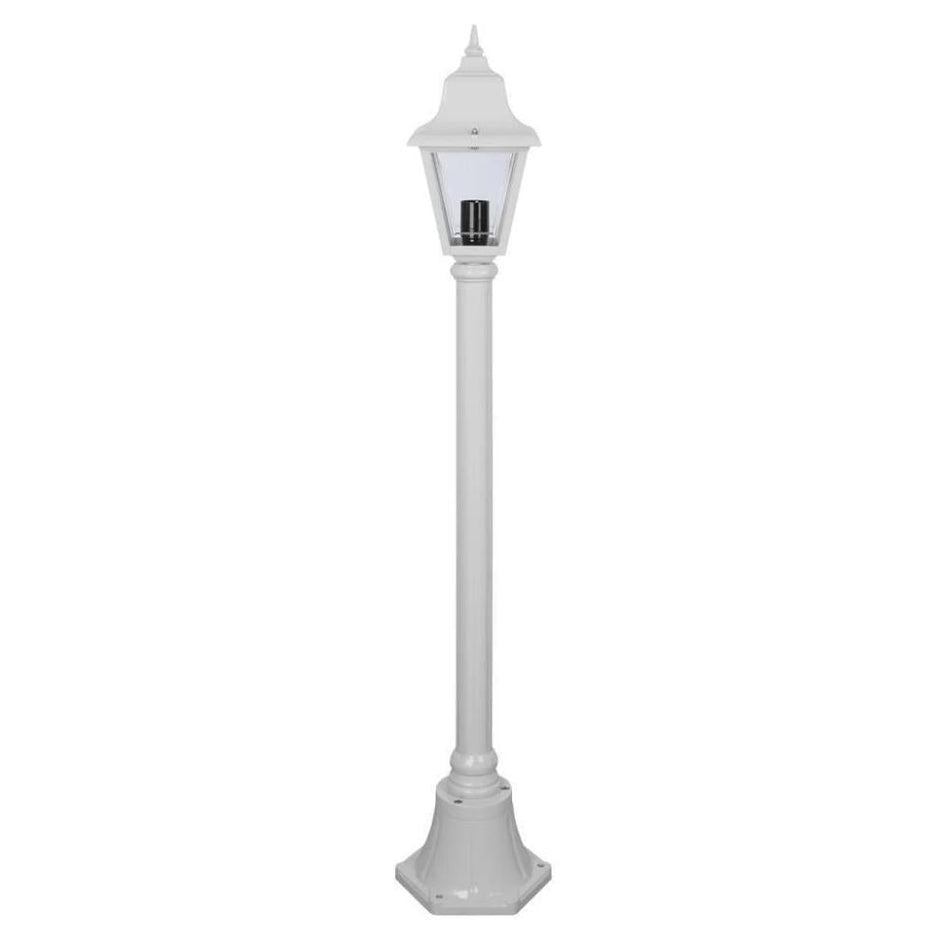 GT-234 Paris Single Head Short Post Light - Powder Coated Finish / B22 - White