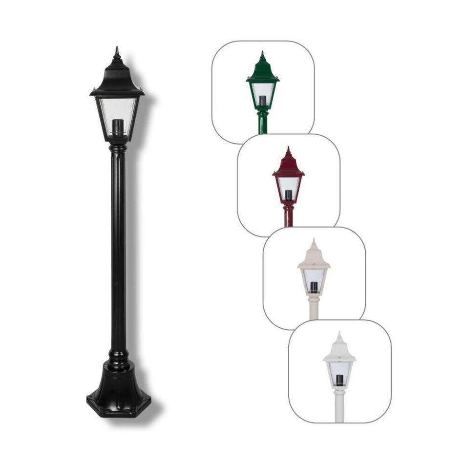 GT-234 Paris Single Head Short Post Light - Powder Coated Finish / B22 - Beige