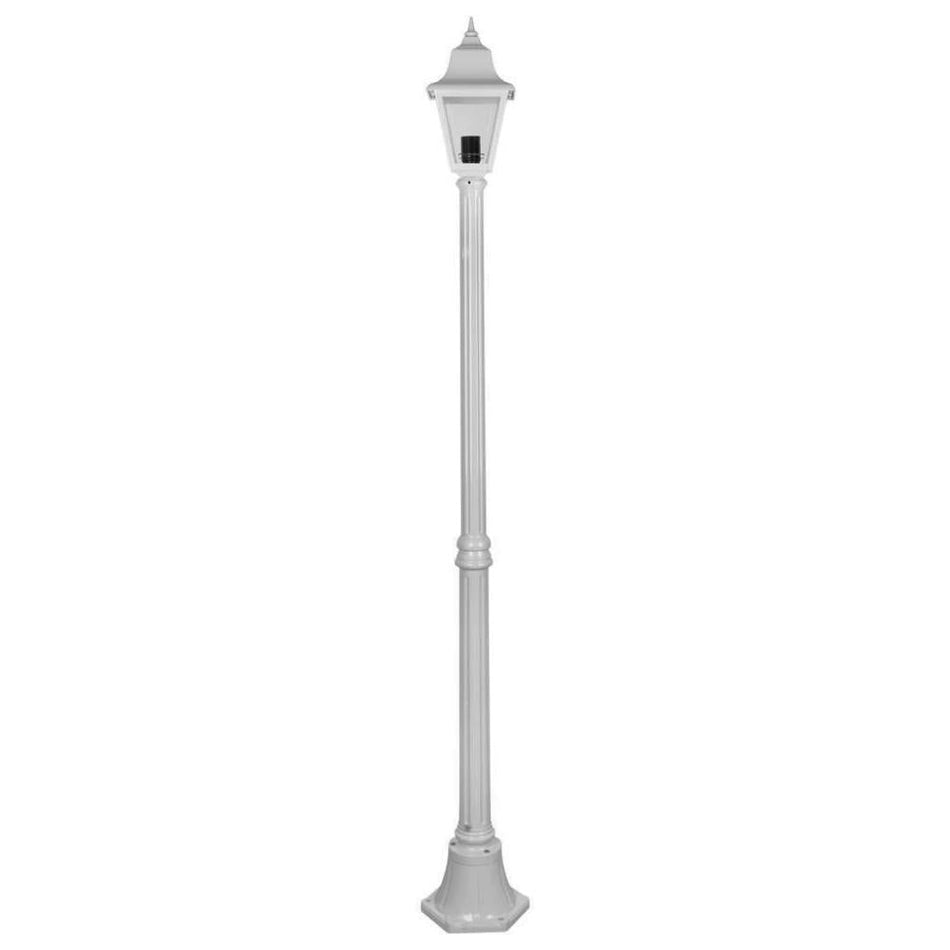 GT-236 Paris Single Head Medium Post Light - Powder Coated Finish / B22 - White