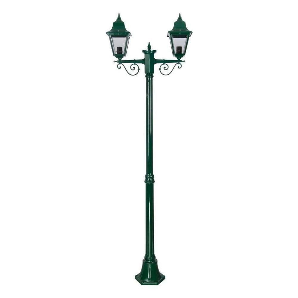 GT-237 Paris Twin Head Medium Post Light - Powder Coated Finish / B22 - Green