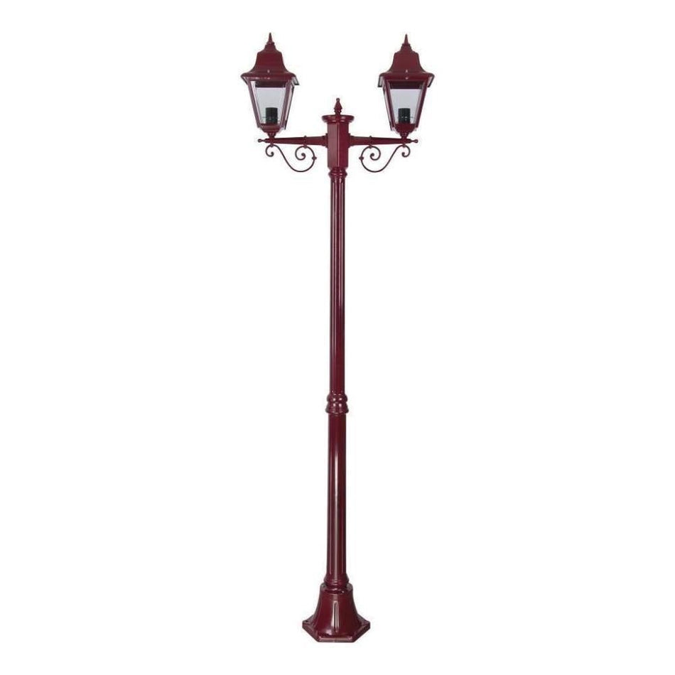 GT-237 Paris Twin Head Medium Post Light - Powder Coated Finish / B22 - Burgundy