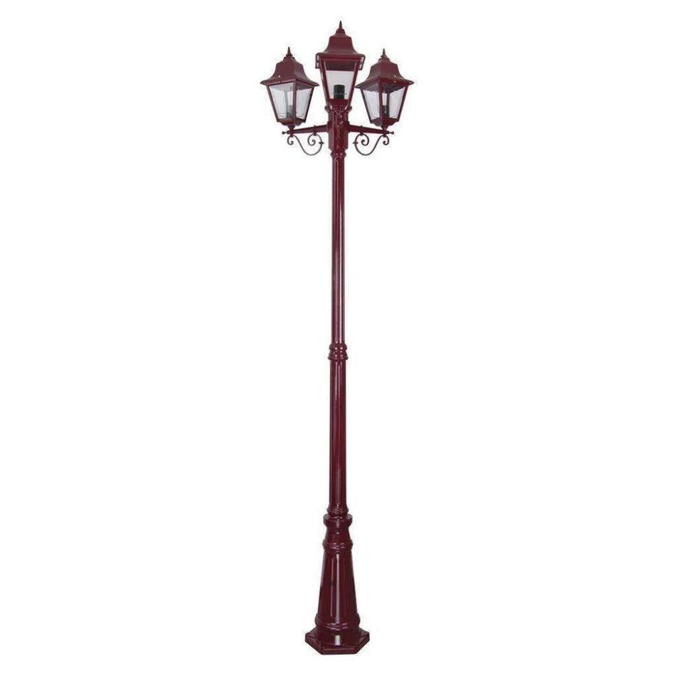 GT-242 Paris Triple Head Tall Post - Powder Coated Finish / B22 - Burgundy