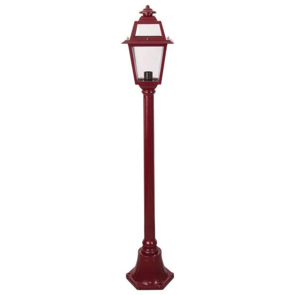 GT-274 Avignon Single Head Short Post Light - Powder Coated Finish / B22 - Burgundy