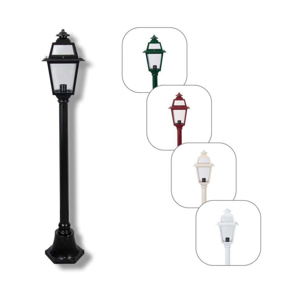 GT-274 Avignon Single Head Short Post Light - Powder Coated Finish / B22 - Beige