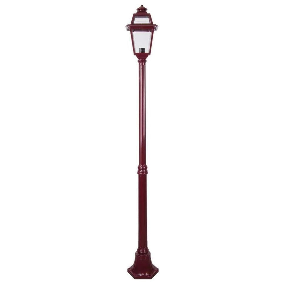 GT-276 Avignon Single Head Medium Post Light - Powder Coated Finish / B22 - Burgundy