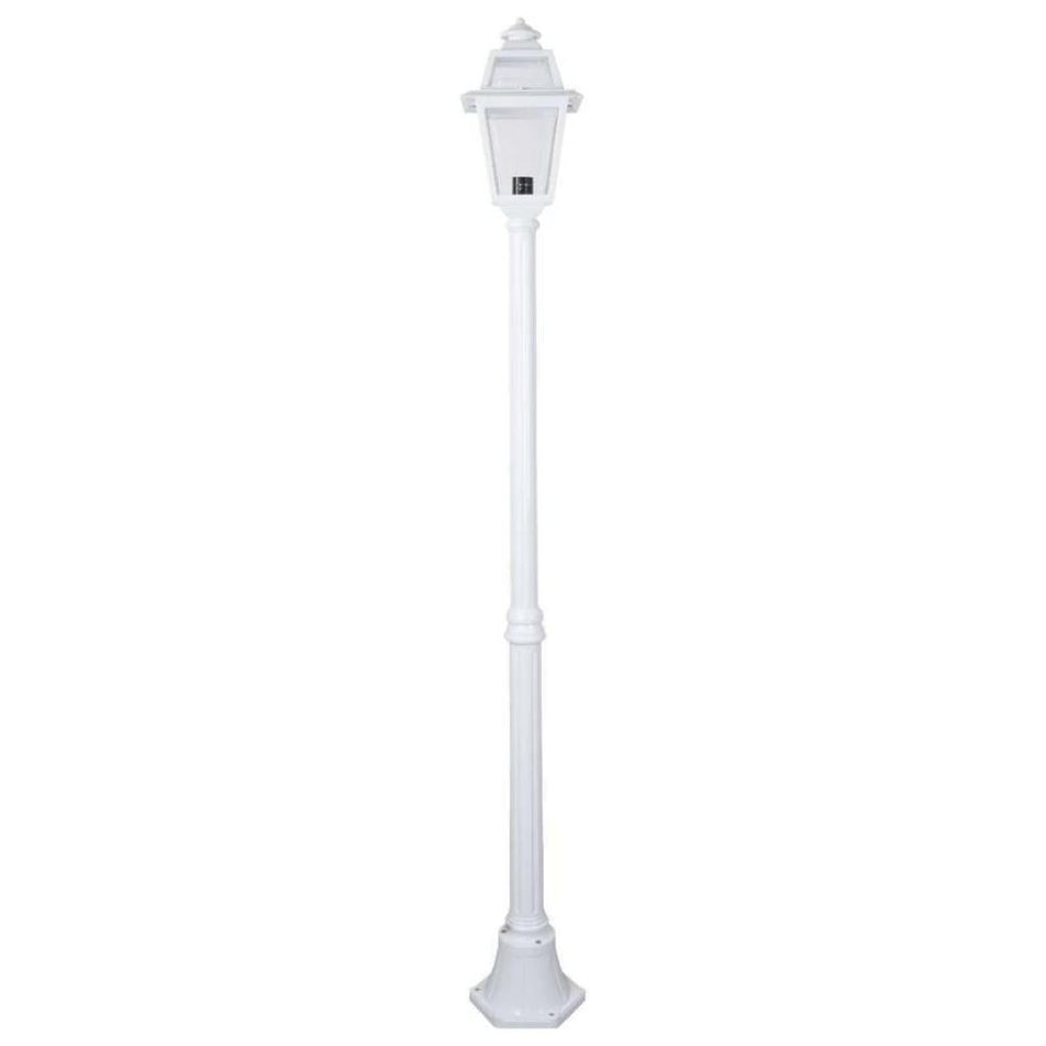 GT-276 Avignon Single Head Medium Post Light - Powder Coated Finish / B22 - White