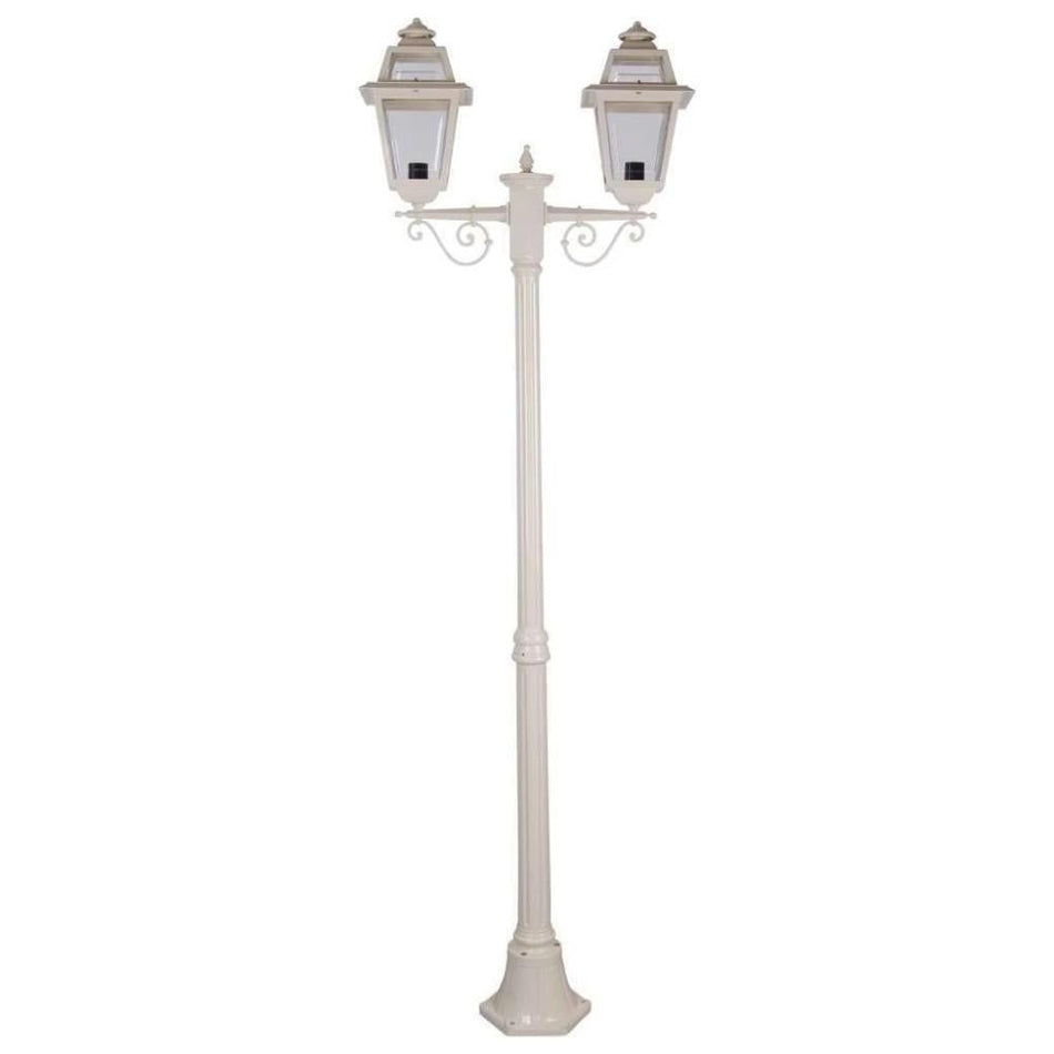 GT-277 Avignon Twin Head Medium Post Light - Powder Coated Finish / B22 - Beige