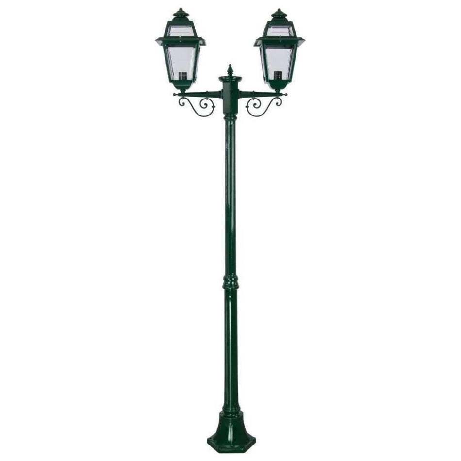 GT-277 Avignon Twin Head Medium Post Light - Powder Coated Finish / B22 - Green