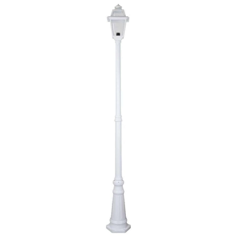 GT-278 Avignon Single Head Tall Post Light - Powder Coated Finish / B22 - White