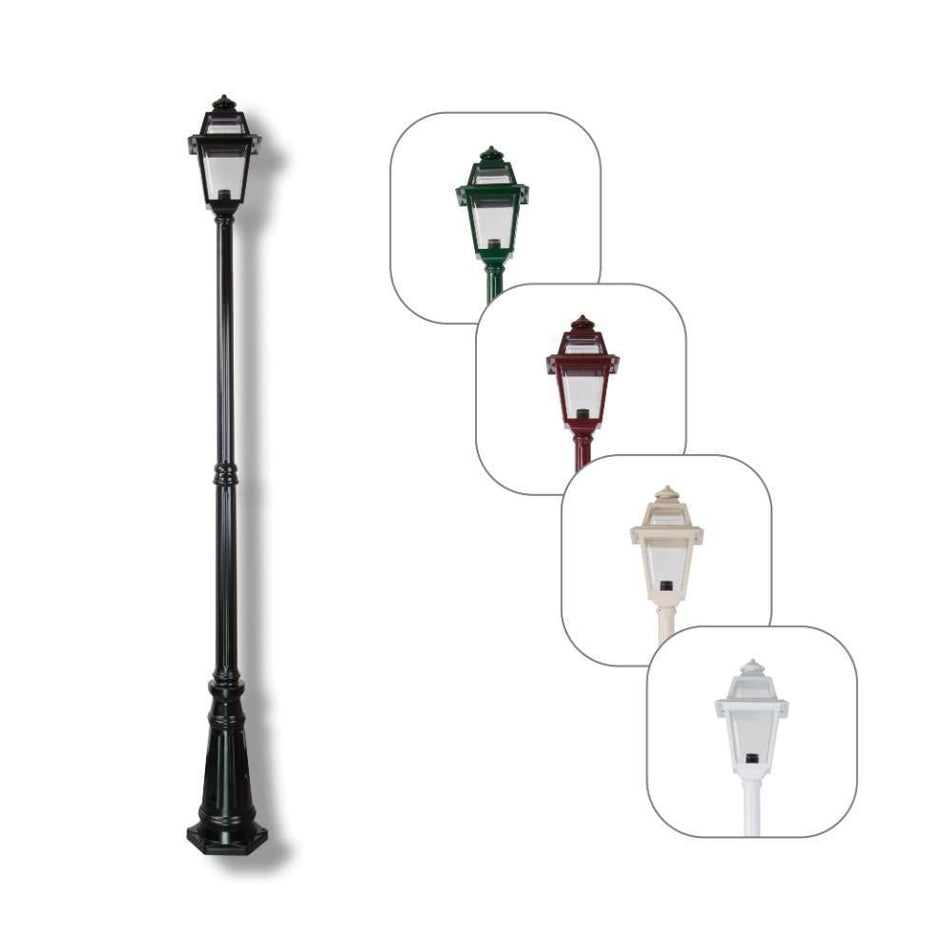 GT-278 Avignon Single Head Tall Post Light - Powder Coated Finish / B22 - Green