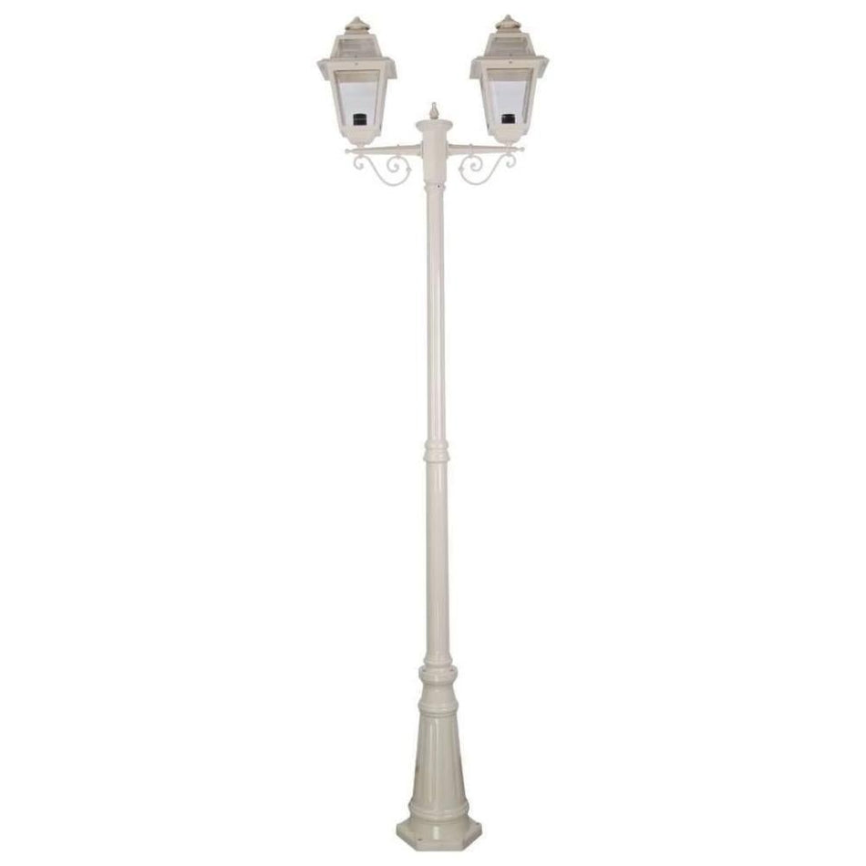 GT-280 Avignon Twin Head Tall Post Light - Powder Coated Finish / B22 - Beige