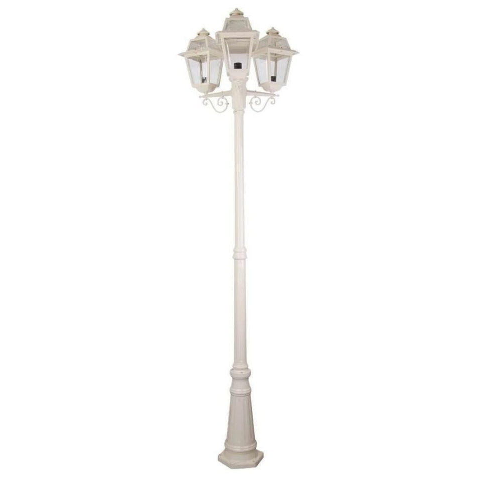 GT-282 Avignon Triple Head Tall Post Light - Powder Coated Finish / B22 - Beige