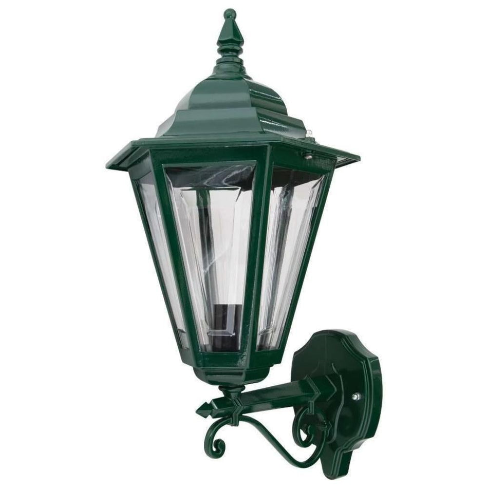 GT-421 Turin Upward Wall Light - Powder Coated Finish / B22 - Green