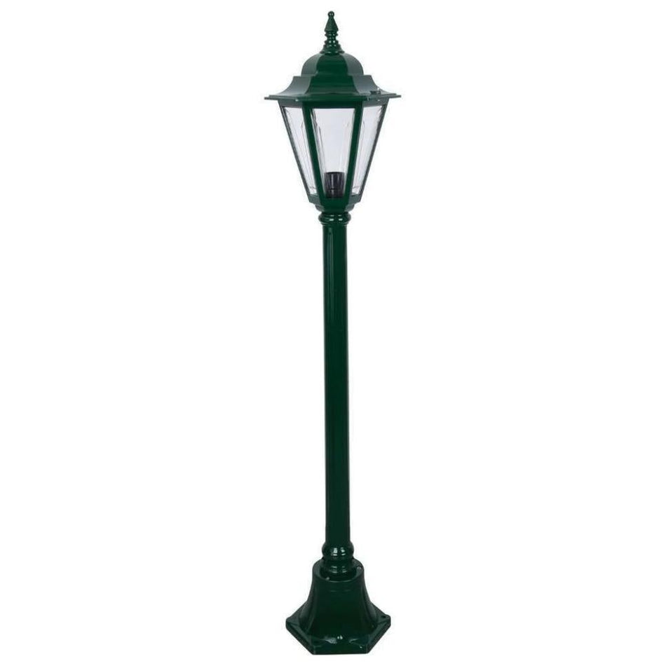 GT-424 Turin Single Head Small Post Light - Powder Coated Finish / B22 - Green