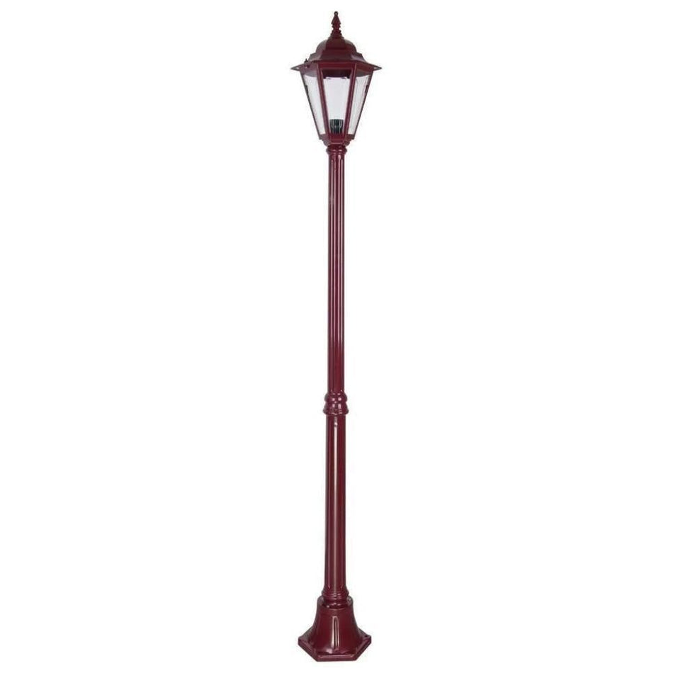 GT-426 Turin Single Head Medium Post Light -Powder Coated Finish / B22 - Burgundy