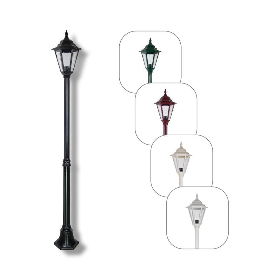 GT-426 Turin Single Head Medium Post Light -Powder Coated Finish / B22 - Black